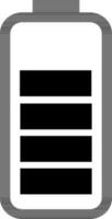 Glyph icon of battery in flat style. vector