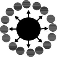 Black circular infographic element design. vector