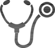 Stethoscope glyph icon in flat style. vector