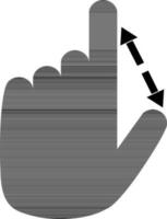 Flat gesture icon of hand. vector
