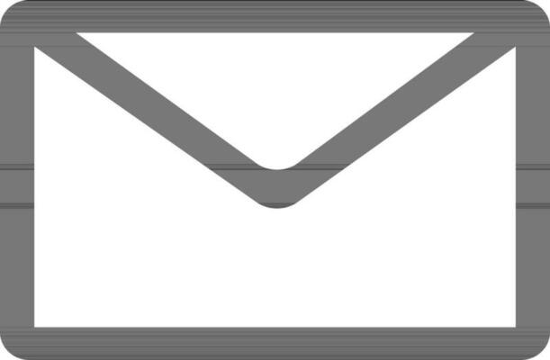 Vector mail icon or symbol in flat style.