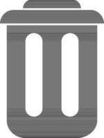 Isolated icon of a dustbin. vector