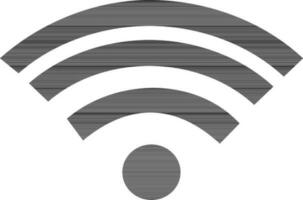 Glyph icon of Wi-Fi in black color. vector