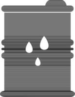 Black icon of oil drop barrel. vector