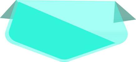 Isolated illustration of cyan color ribbon. vector