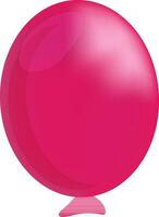 Isolated glossy pink balloon. vector