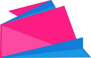 Vector illustration of ribbon in blue and pink color combination.