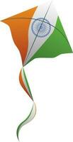 Flying kite in national flag colors. vector