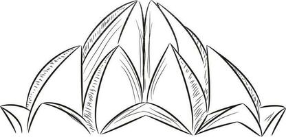 Black and white leaves flower design. vector