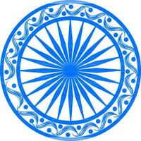 Vector of blue ashok chakra.