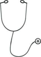 Illustration of stroke stethoscope icon. vector