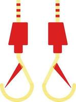 Illustrationi of crane hook icon in flat style. vector