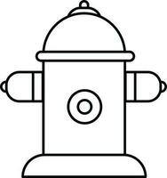 Illustration of hydrant icon for fire concept. vector