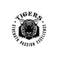 Tigre cabeza empresa logo, animal vector ilustración