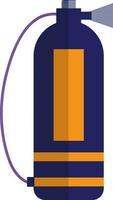 Blue and orange fire extinguisher. vector