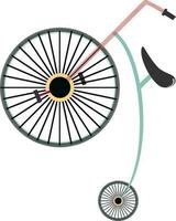 Flat illustration of circus bicycle. vector