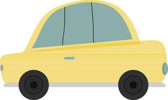 Flat doodle illustration of car. vector