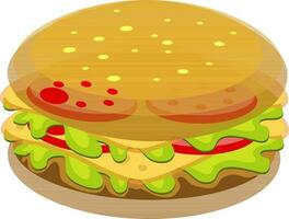 Icon of a burger. vector