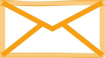 Isolated line art mail icon. vector