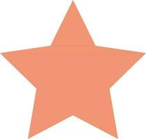 Red color vector icon of star.