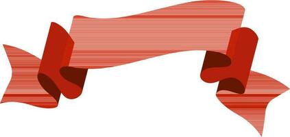 Vector illustration of red ribbon.