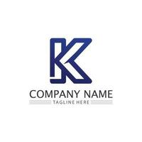 k diseño de logotipo k carta fuente concepto vector logo empresarial y diseño empresa inicial
