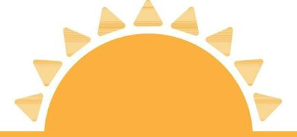 Vector sun sign or symbol in flat style.
