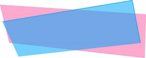 Blue and pink paper banners design. vector