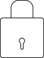 Illustration of Closed Lock. vector