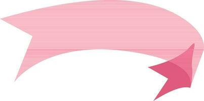 Pink ribbon banner design. vector