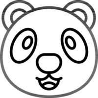 Flat style Koala bear icon in line art. vector