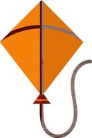 Illustration of Kite icon in orange and brown color. vector