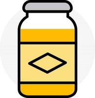 Vegemite icon in yellow and black color. vector