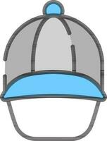 explorador sombrero en gris y azul color. vector