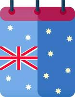 calendario icono en Australia bandera color. vector