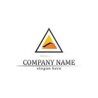 triangle pyramid logo design and vector symbol egyptian and logo business
