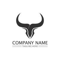 Bull buffalo head cow animal  mascot logo design vector for sport horn buffalo animal mammals head logo wild matador