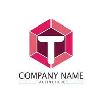 letter T logo image and font T design graphic  vector