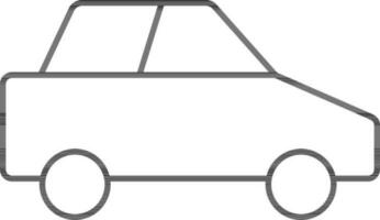 Thin line car icon in flat style. vector