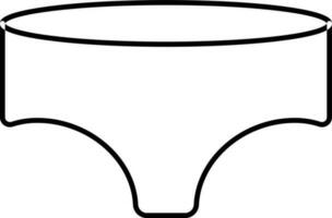 Thin line art Panty icon in flat style. vector