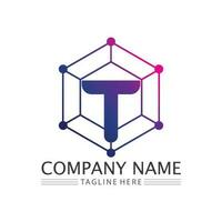 letter T logo image and font T design graphic  vector