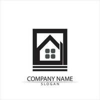 Real estate and home buildings vector logo icons template