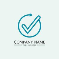 Checklist check mark logo vector or icon. Tick symbol in green color illustration. Accept okey symbol for approvement or cheklist design