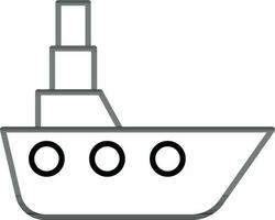 línea Arte ilustración de Embarcacion icono. vector