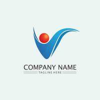 People logo, Team, Succes people work, Group and Community, Group Company and Business logo vector and design Care, Family icon Succes logo