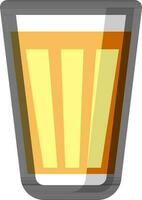 Drink glass icon in orange and white color. vector