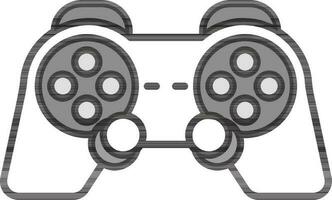 plano estilo gamepad icono en gris y blanco color. vector