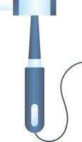 Dental drill machine icon in blue color. vector