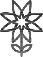 Flower plant icon in line art. vector