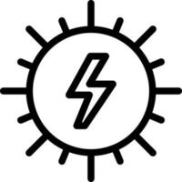 Energy icon in thin line art. vector